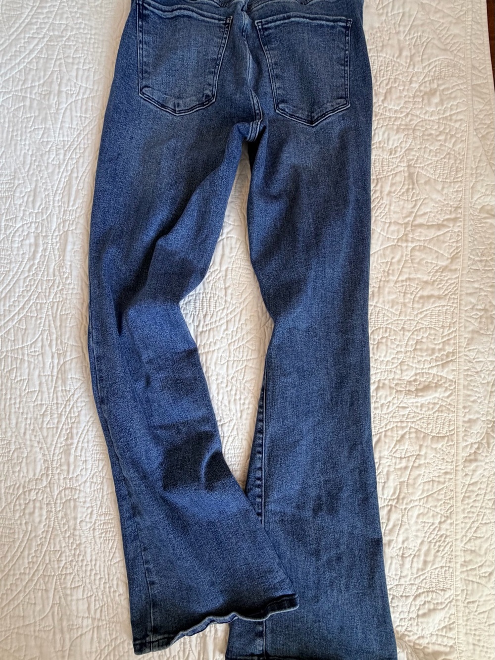 Lucky Brand women’s Stevie Flare Jeans in Denim Blue.
